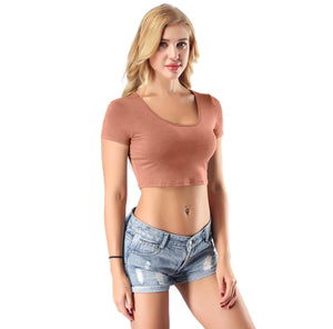 Summer Crop Top in Peach color